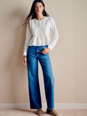 Sezane Charlina Blouse Ecru - Size 38